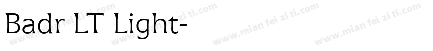 Badr LT Light字体转换